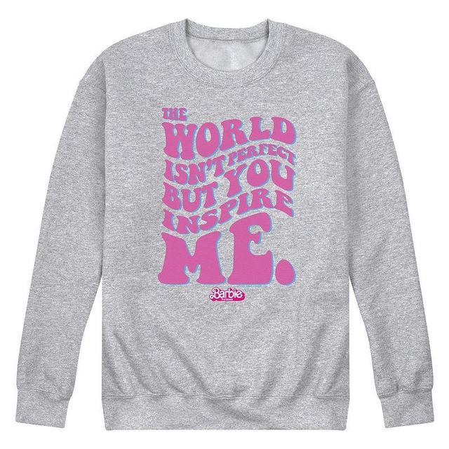 Mens Barbie Theatrical You Inspire Me Fleece Sweatshirt Blue Product Image