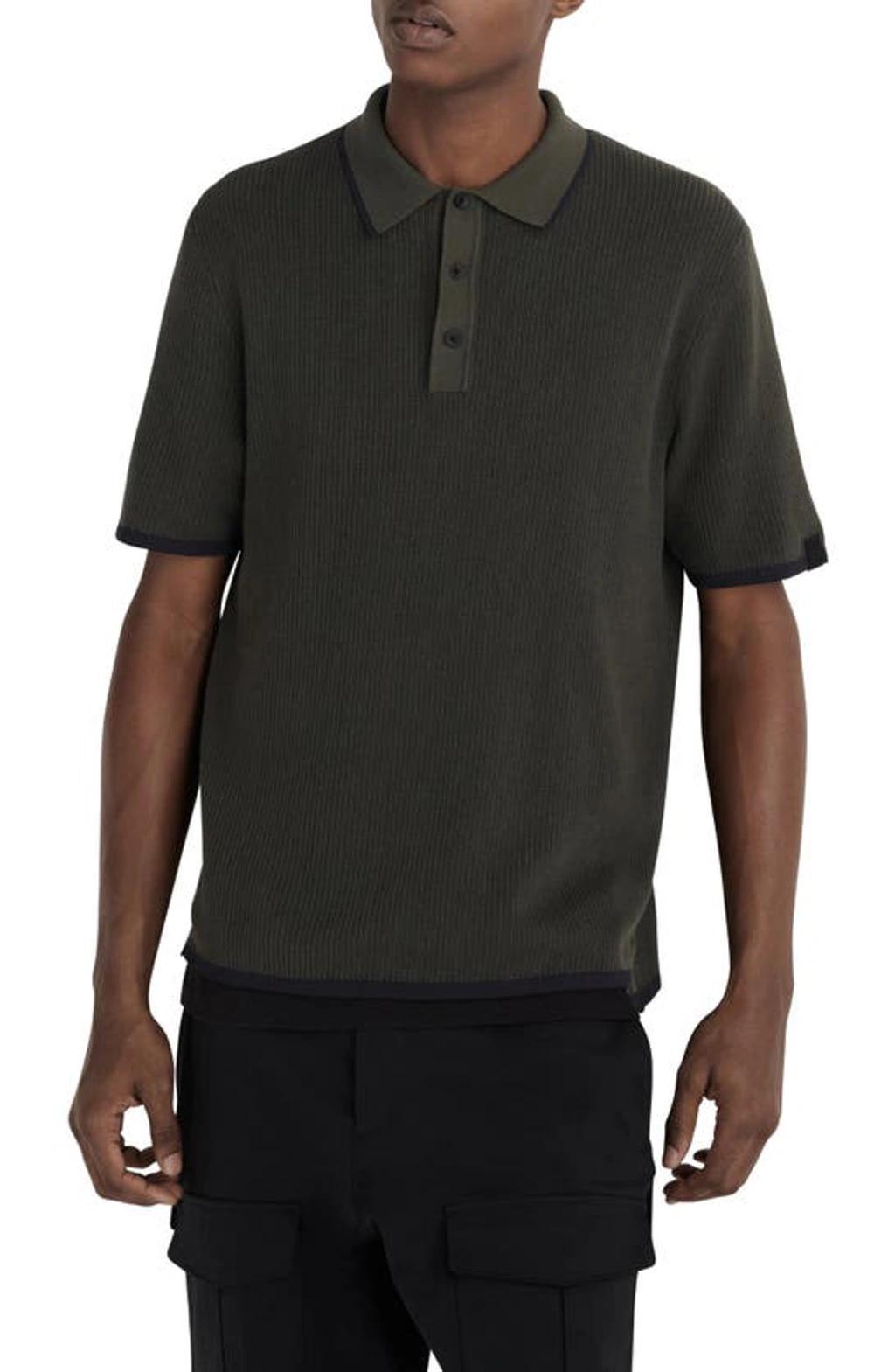 Harvey Knit Polo In Taupe Product Image