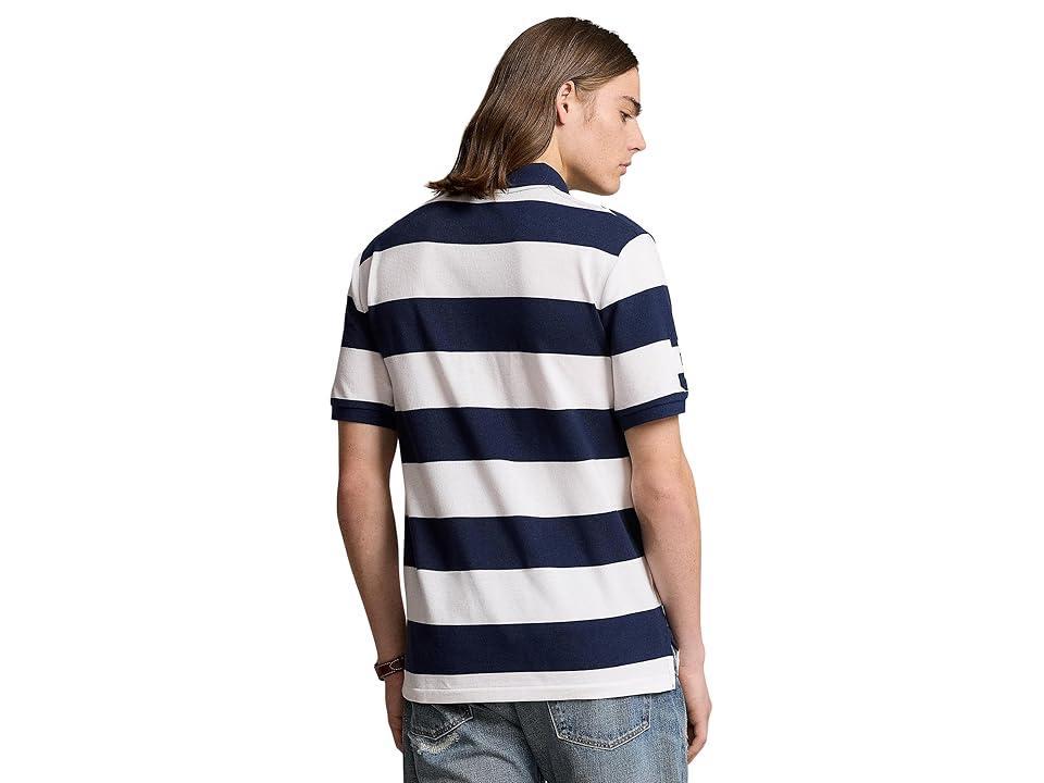 Polo Ralph Lauren Custom Slim Fit Big Pony Crest Mesh Polo (Newport Navy/White) Men's Short Sleeve Knit Product Image