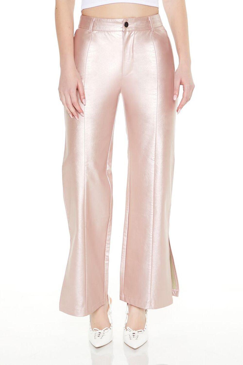 Metallic Wide-Leg Pants | Forever 21 Product Image