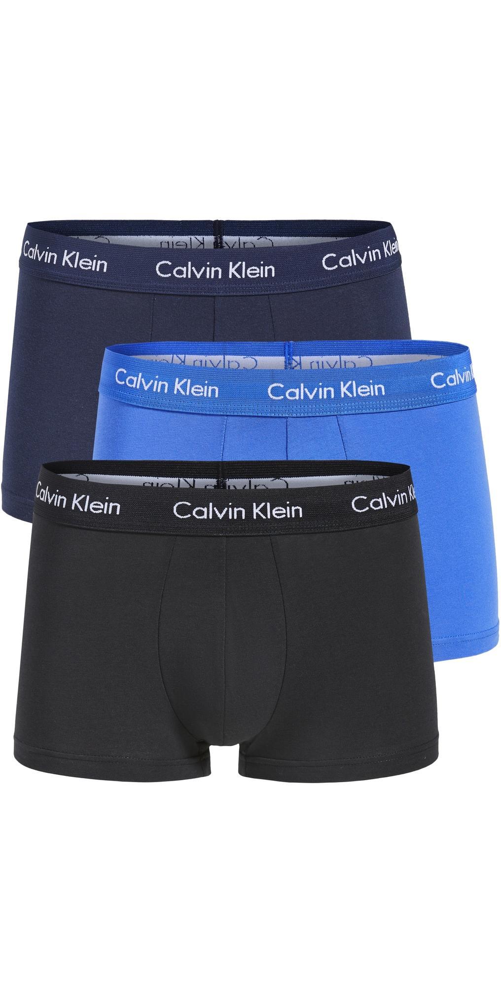 Calvin Klein Underwear Cotton Stretch Low Rise Trunks 3-Pack Men's Underwear Product Image