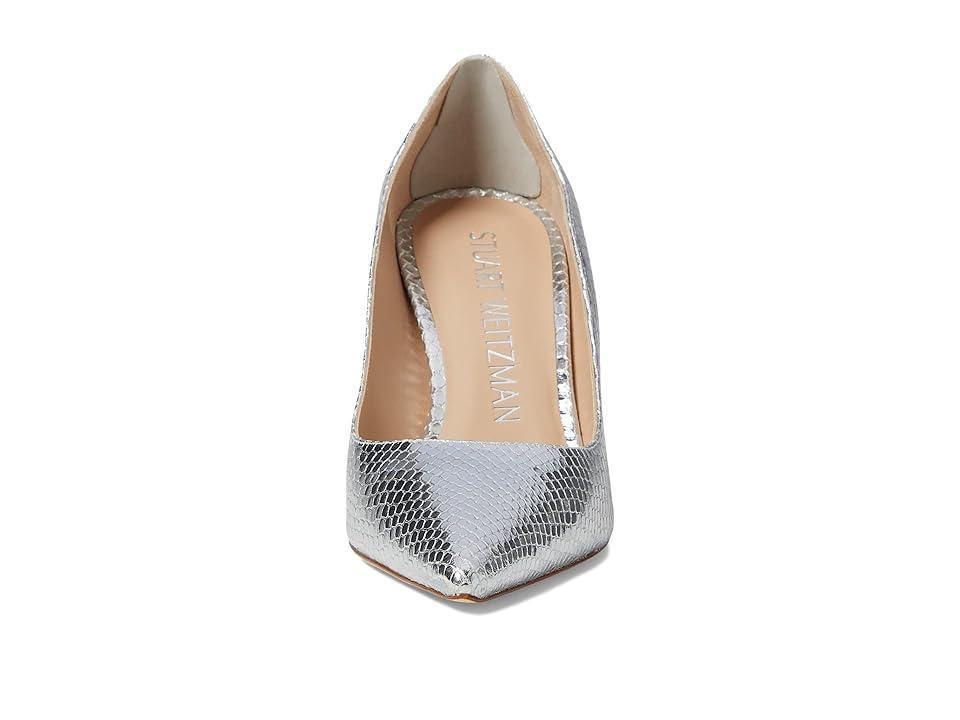 Stuart Weitzman Stuart 85 Scallop Pump (Silver) Women's Shoes Product Image