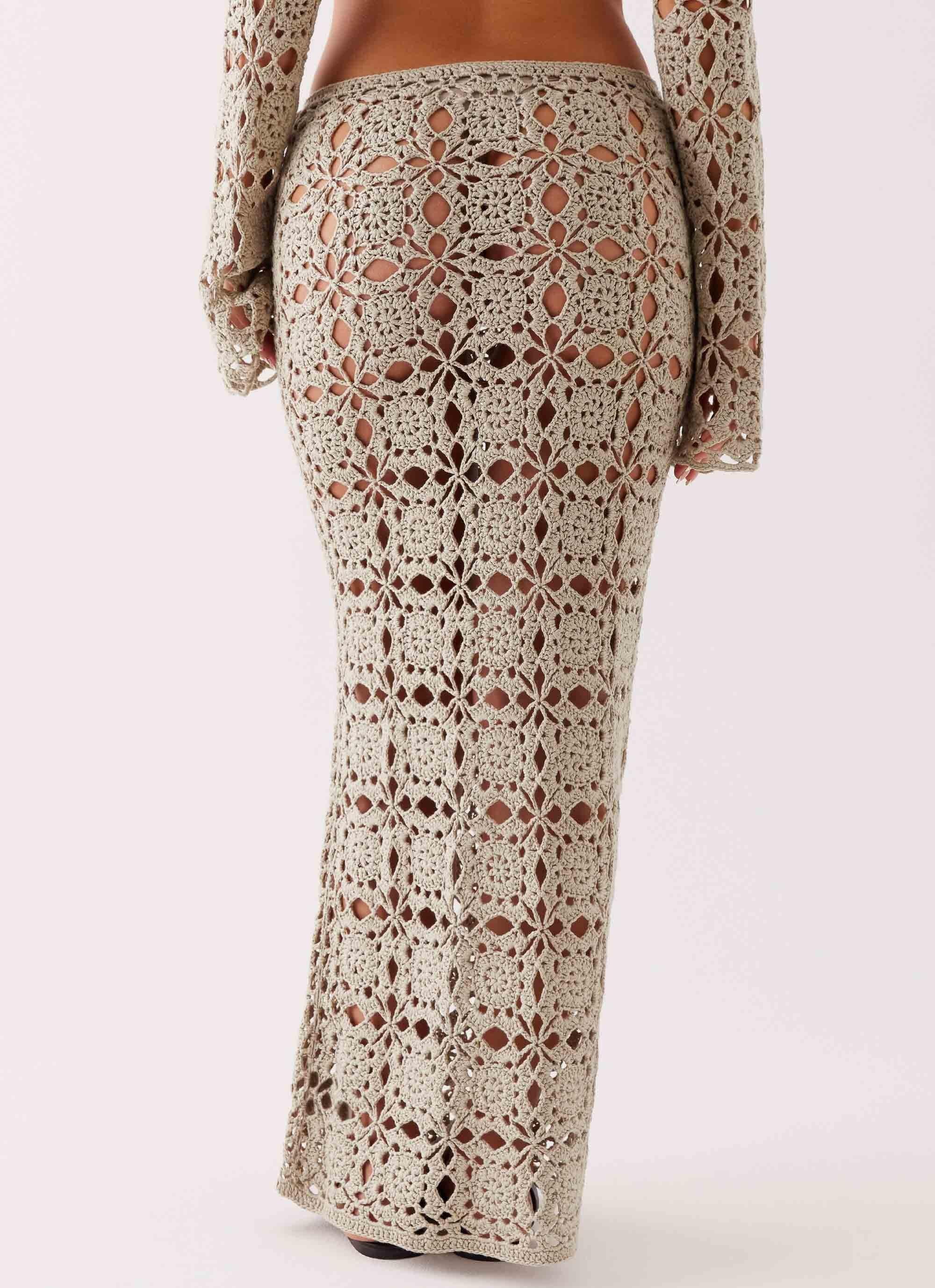 Sorrentino Crochet Maxi Skirt - Sage Product Image