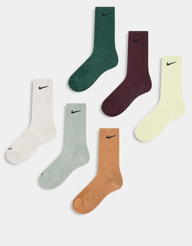 NIKE Training Everyday Plus Cushioned 6 Pack Crew Socks In Multi Product Image