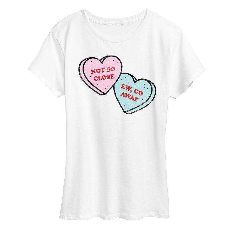 Womens Sassy Candy Hearts Graphic Tee Product Image