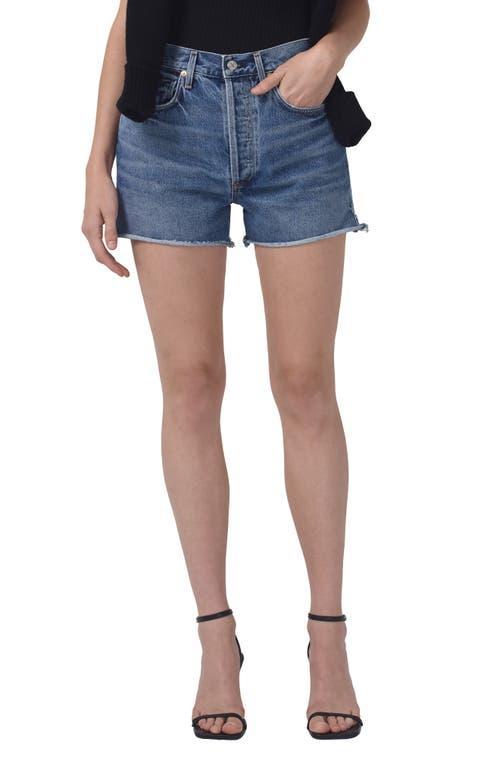 Womens Marlow Mid-Rise Denim Cut-Off Shorts Product Image