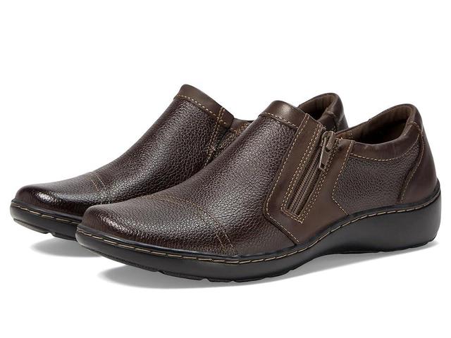 Clarks Cora Giny (Dark Tumbled/Smooth Leather) Women's Shoes Product Image