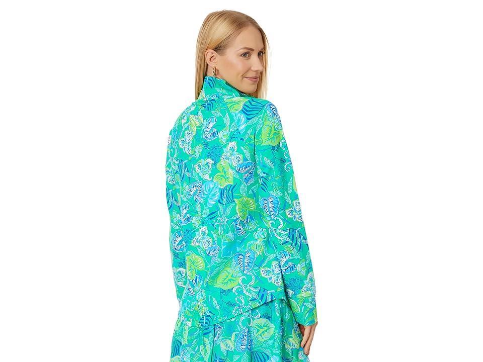 Lilly Pulitzer UPF 50+ Skipper Popover (Botanical in A Flutter) Women's Clothing Product Image