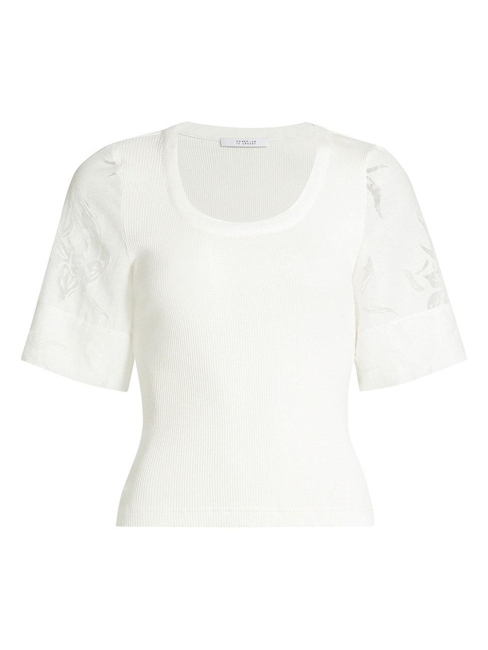 Womens Margaux Mixed Media T-Shirt Product Image