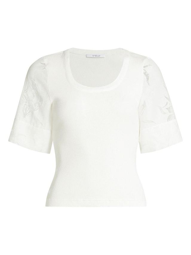 Womens Margaux Mixed Media T-Shirt Product Image