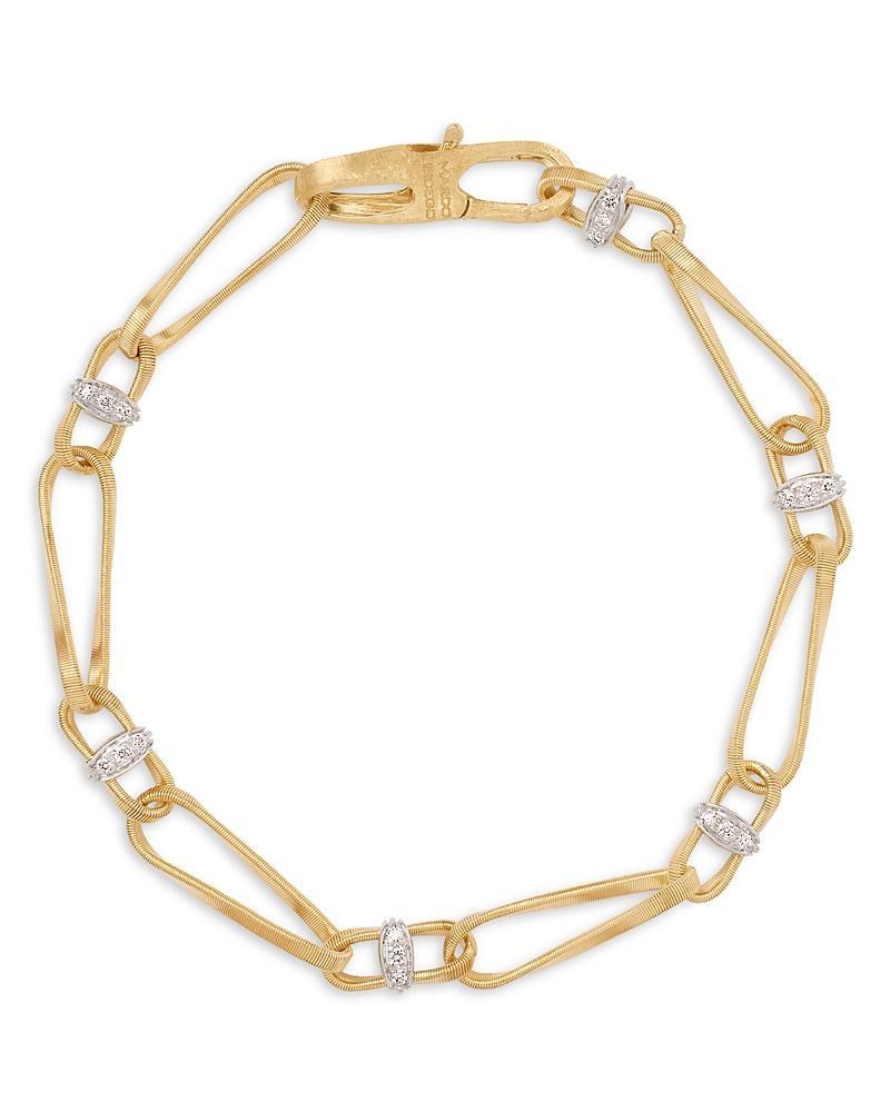 Marco Bicego 18K Yellow & White Gold Marrakech Onde Diamond Link Bracelet Product Image