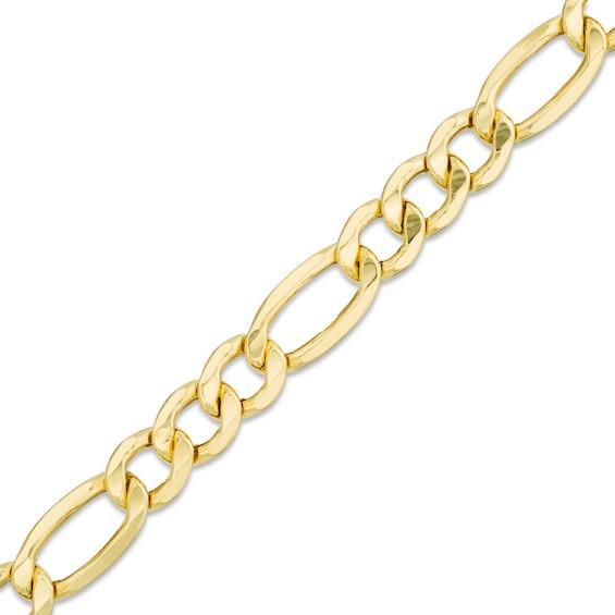 Men's 9.9mm Light Figaro Chain Bracelet in 10K Gold - 9.0" Product Image