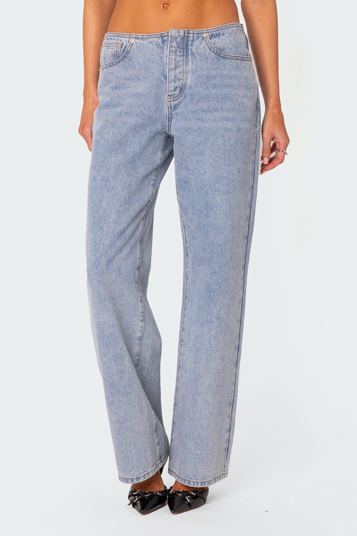 No Waistband Relaxed Jeans Product Image