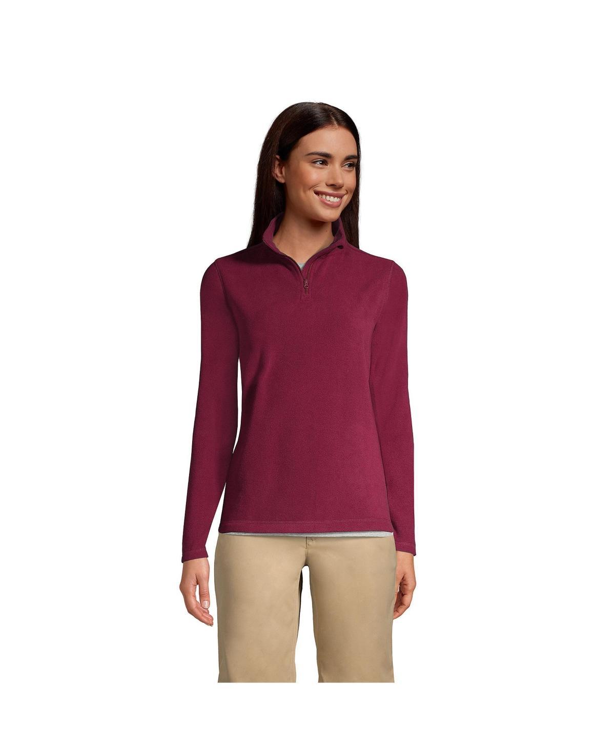 Lands End Womens Lightweight Fleece Quarter Zip Pullover Product Image