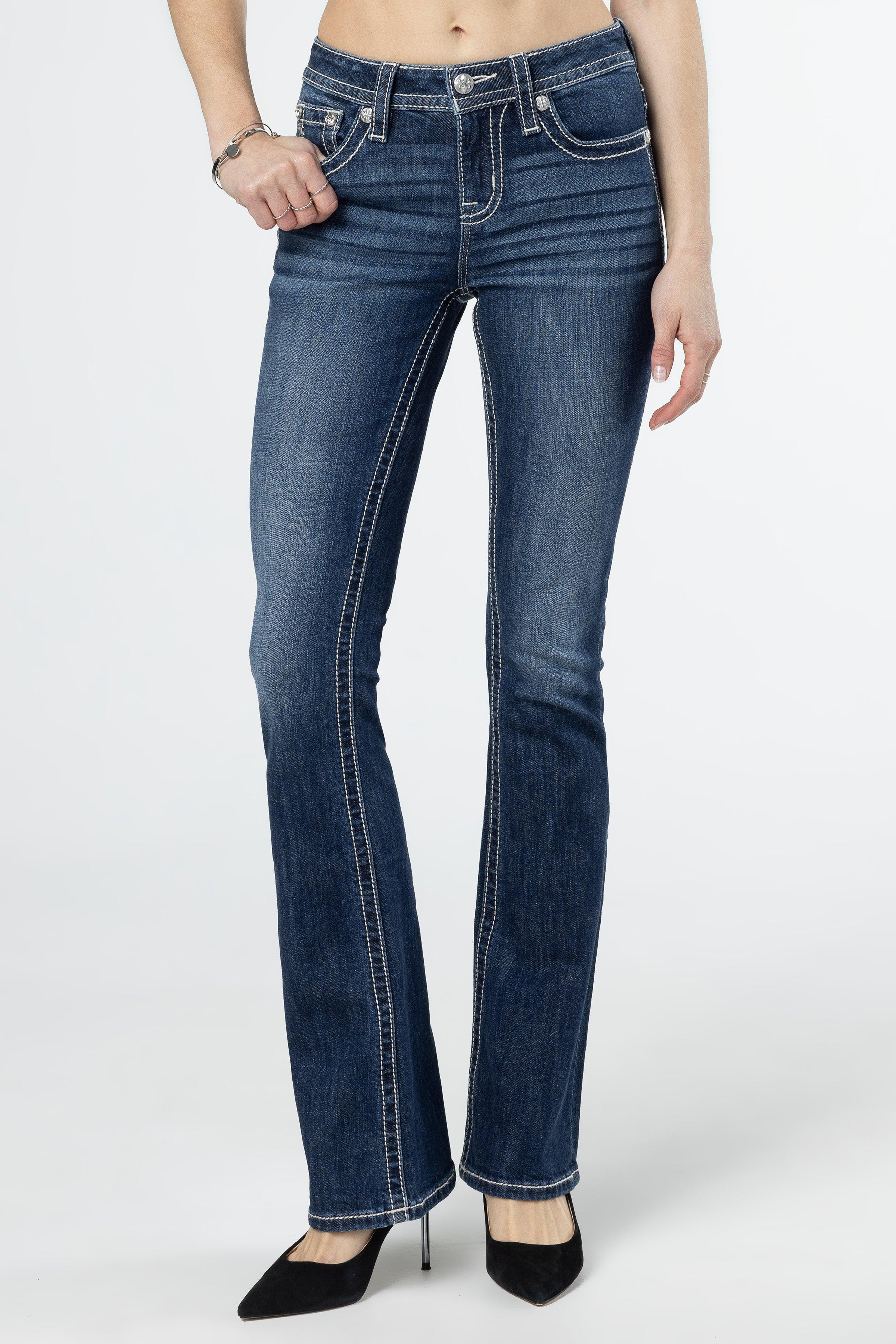 Floral Scene Bootcut Jeans Product Image