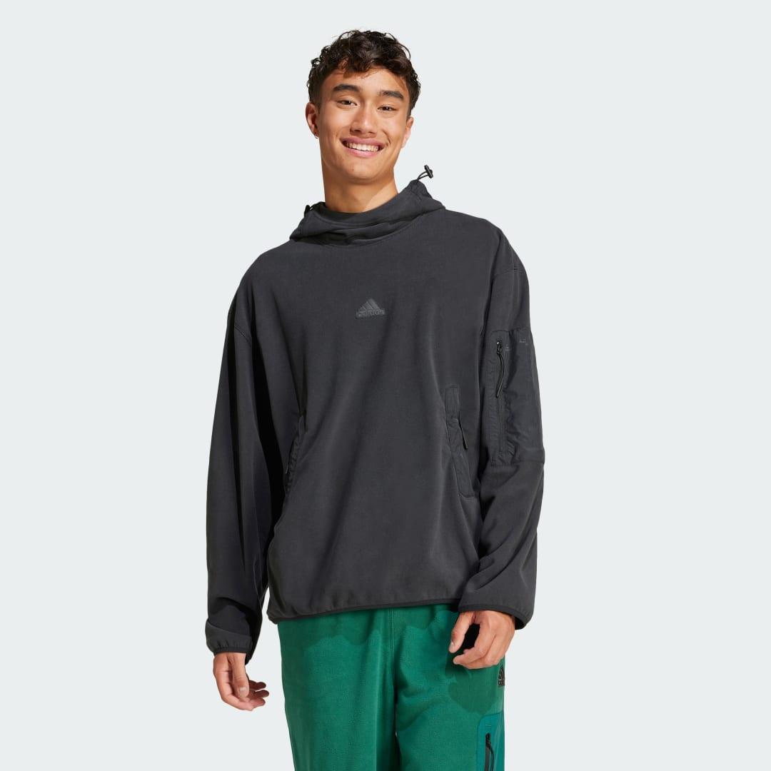 adidas City Escape Polar Fleece Hoodie Black M Mens product image