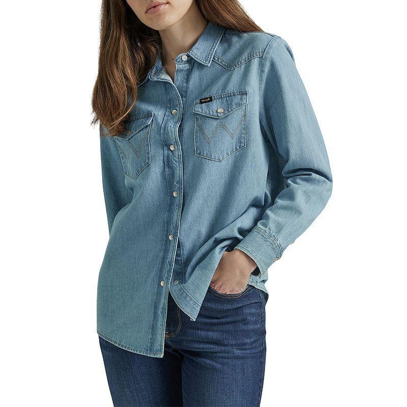 Womens Wrangler Boyfriend Shirt Product Image