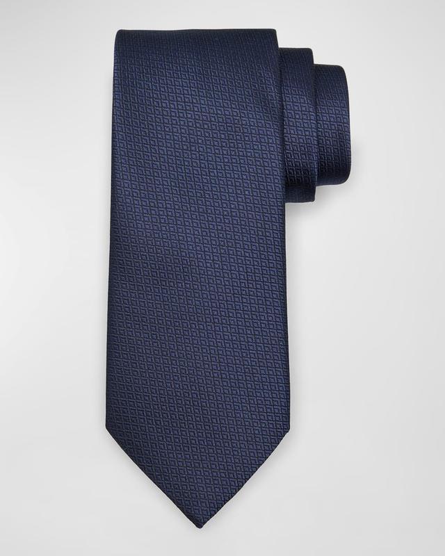 Mens Tonal Diamond Silk Tie Product Image