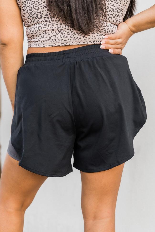 Go For It Black And Charcoal Active Short FINAL SALE Product Image