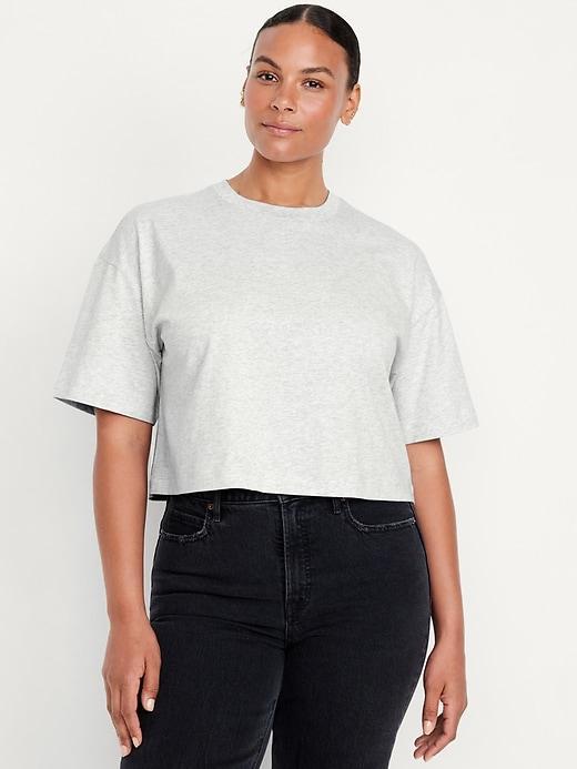 Vintage Oversized Crop T-Shirt Product Image