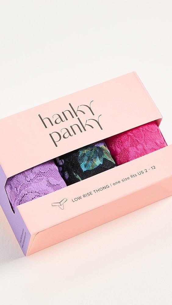 Hanky Panky Signature Lace Low Rise Thong 3 Pack | Shopbop Product Image