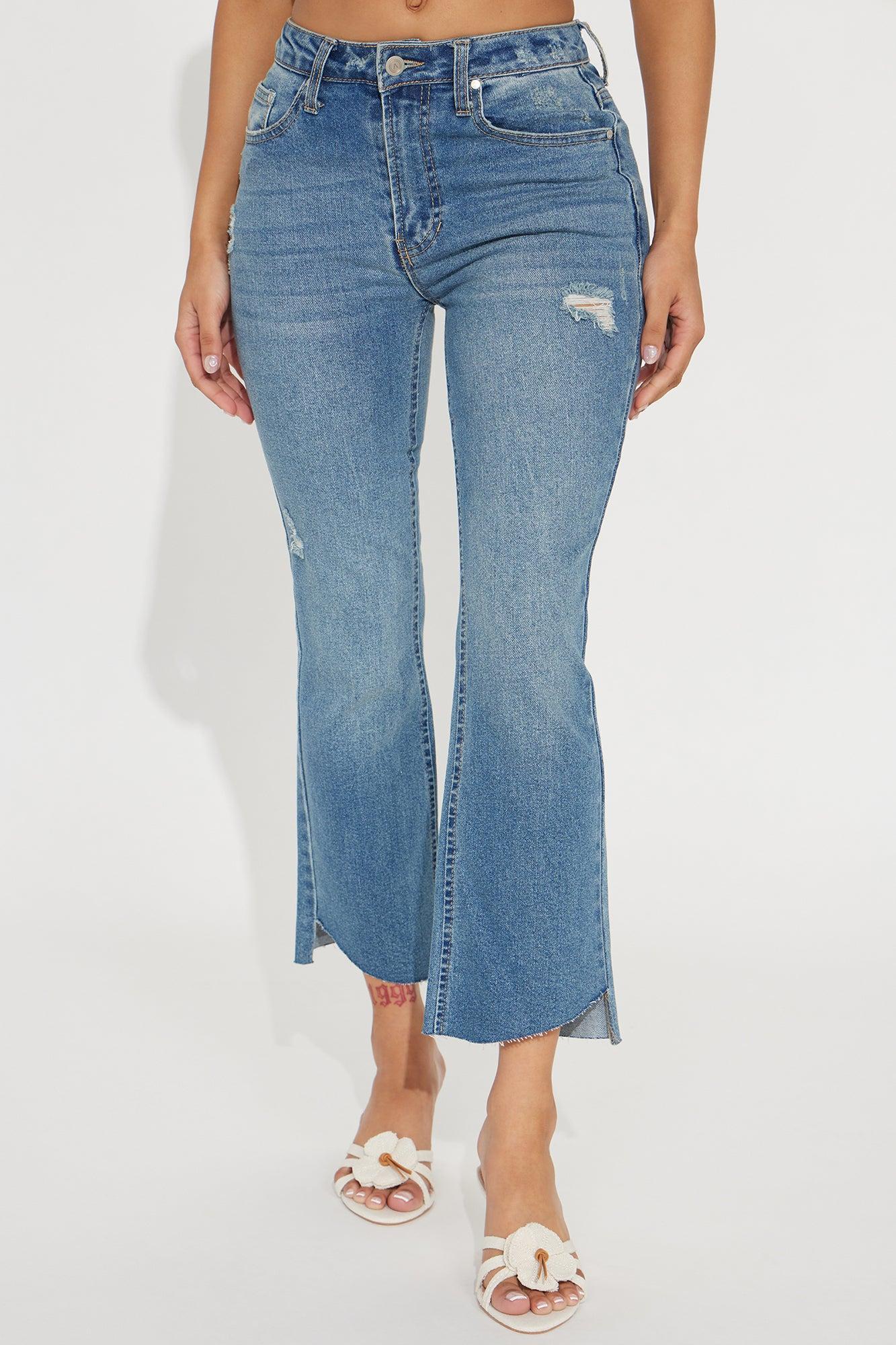 Already Made It Stretch Cropped Flare Jeans - Light Wash Product Image