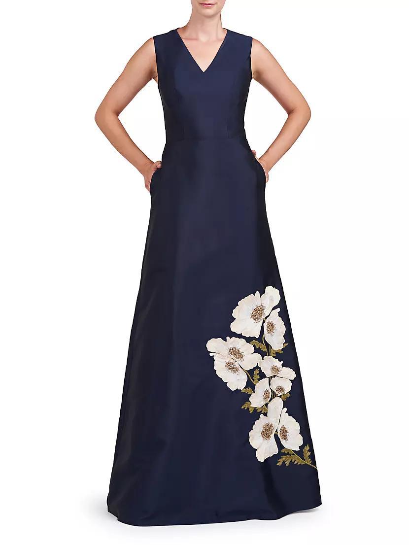 Aurelia Mikado V-Neck Gown Product Image