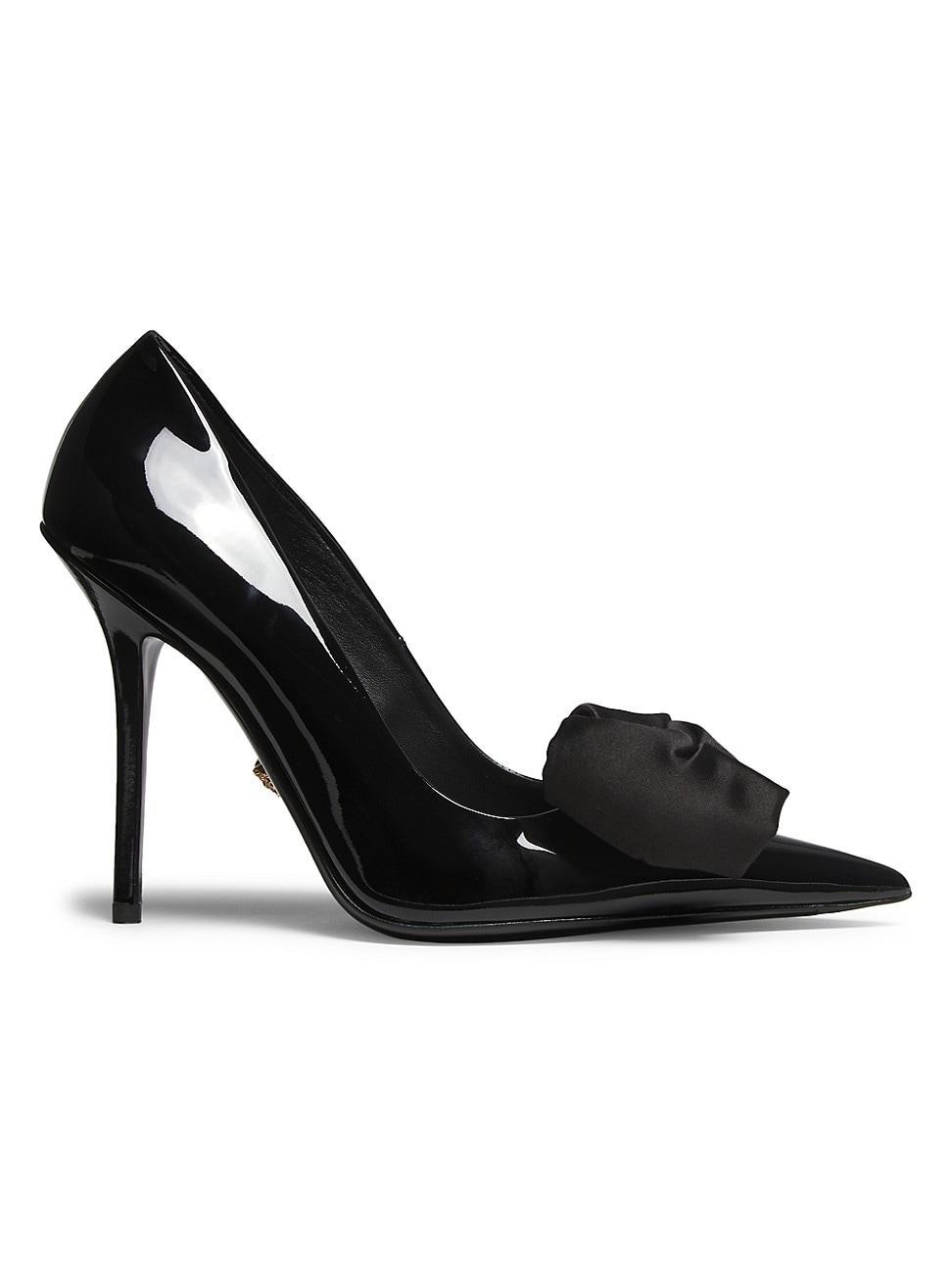 Womens Gianni 110MM Ribbon Leather Pumps Product Image