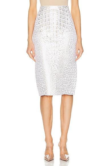 ALAA Pencil Skirt in White Product Image