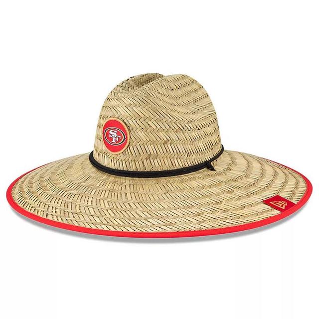 Mens New Era Natural San Francisco 49ers 2020 NFL Summer Sideline Official Straw Hat Product Image