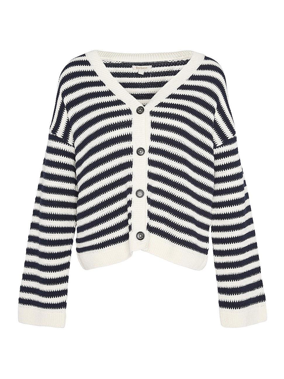 Womens Sandgate Cotton Striped Cardigan Product Image