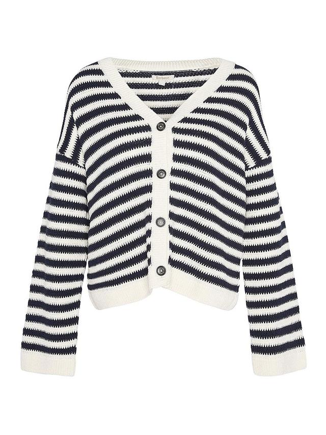 Womens Sandgate Cotton Striped Cardigan Product Image