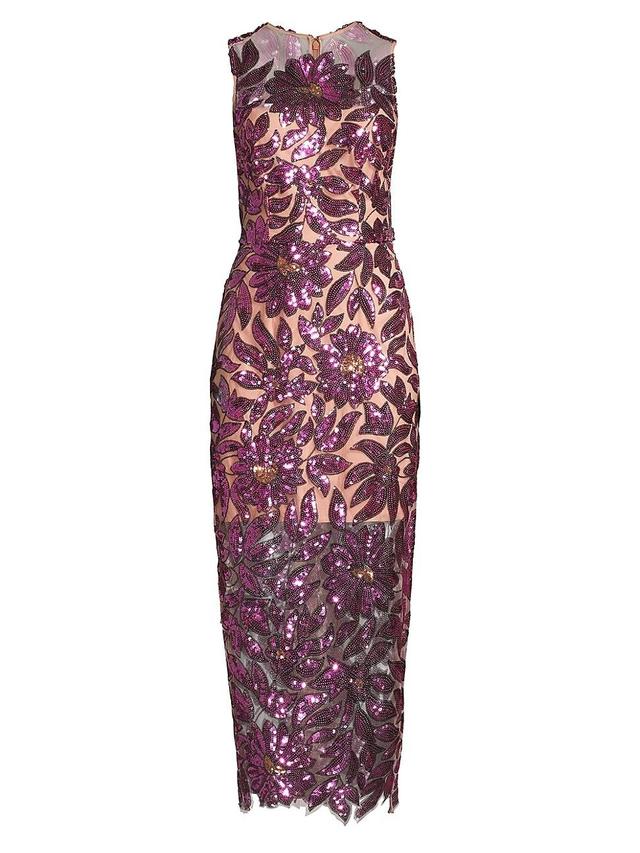 Womens Kinsley Floral Garden Sequin Maxi Dress Product Image