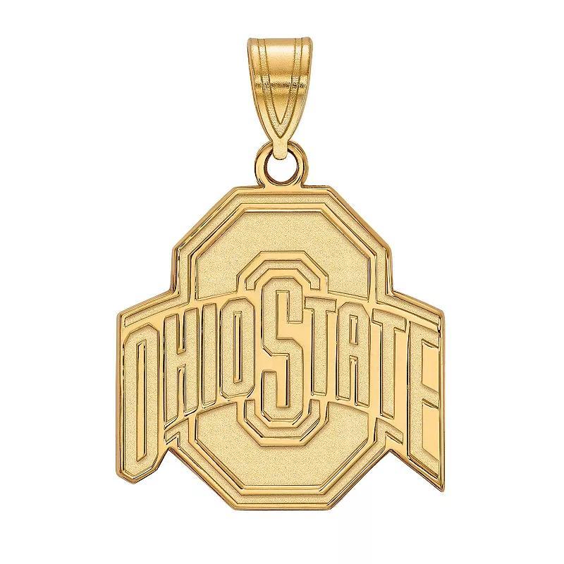 LogoArt 14K Gold Plated Ohio State Large Pendant, Womens Product Image