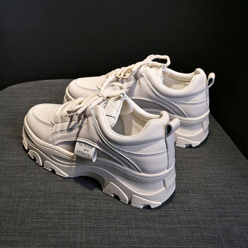 Faux-Leather  Platform Sneakers Product Image