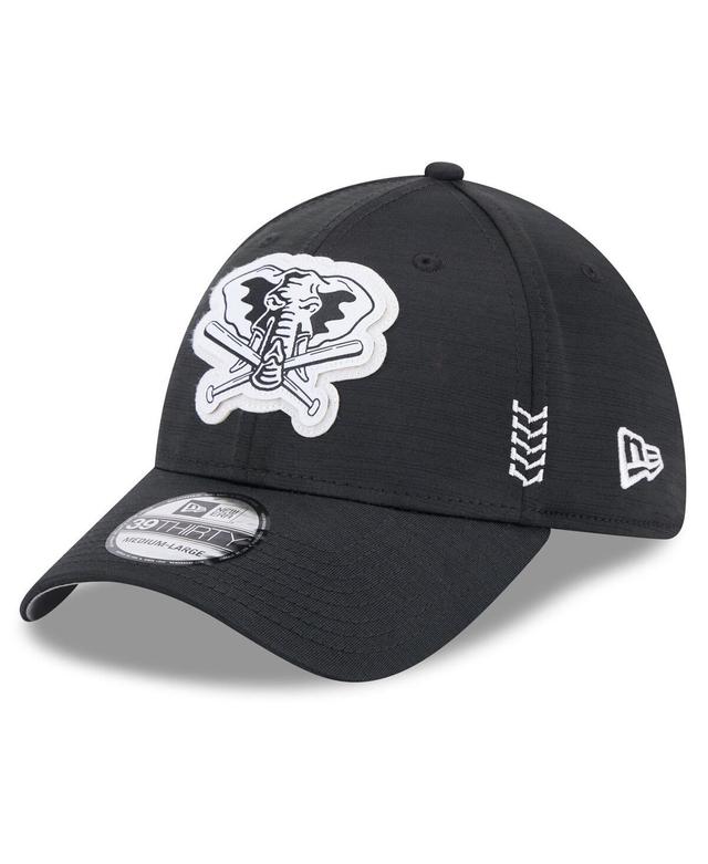 Mens New Era Black Oakland Athletics 2024 Clubhouse 39THIRTY Flex Fit Hat Product Image