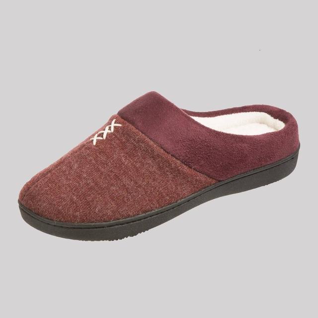 isotoner Marisol Microsuede & Heathered Womens Hoodback Slippers Product Image