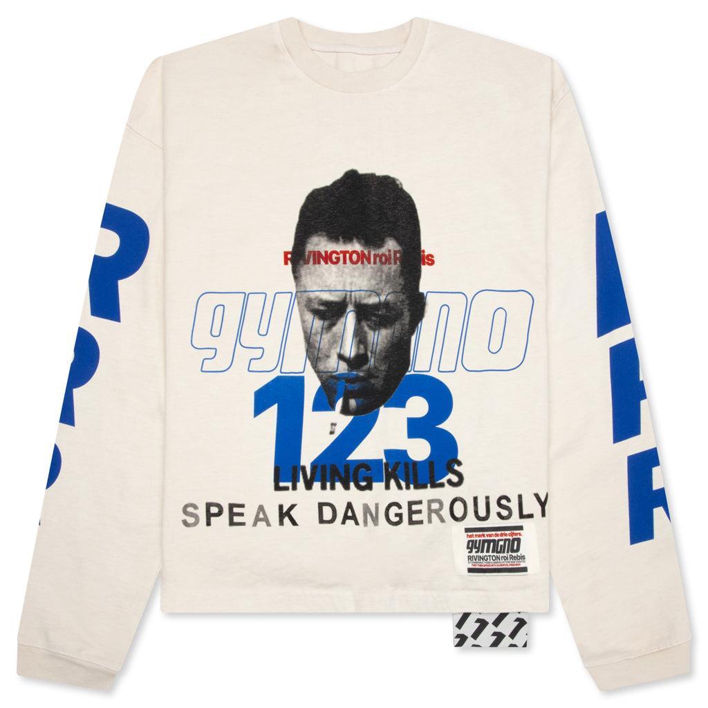 Speak Dangerously L/S Tee - Vintage White Male Product Image