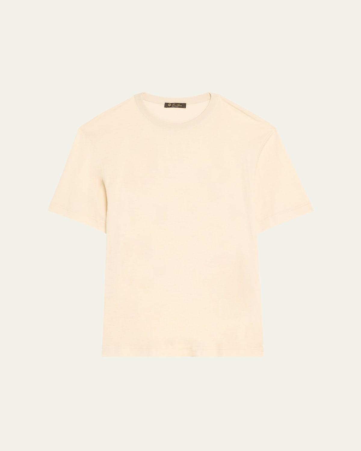 Mens Valpiana Silk and Cotton Rib T-Shirt Product Image