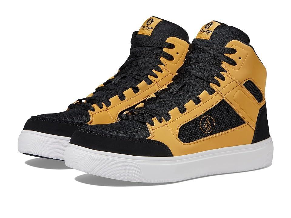 Volcom Evolve High Top SD Comp Toe (Black/Yellow) Men's Shoes Product Image