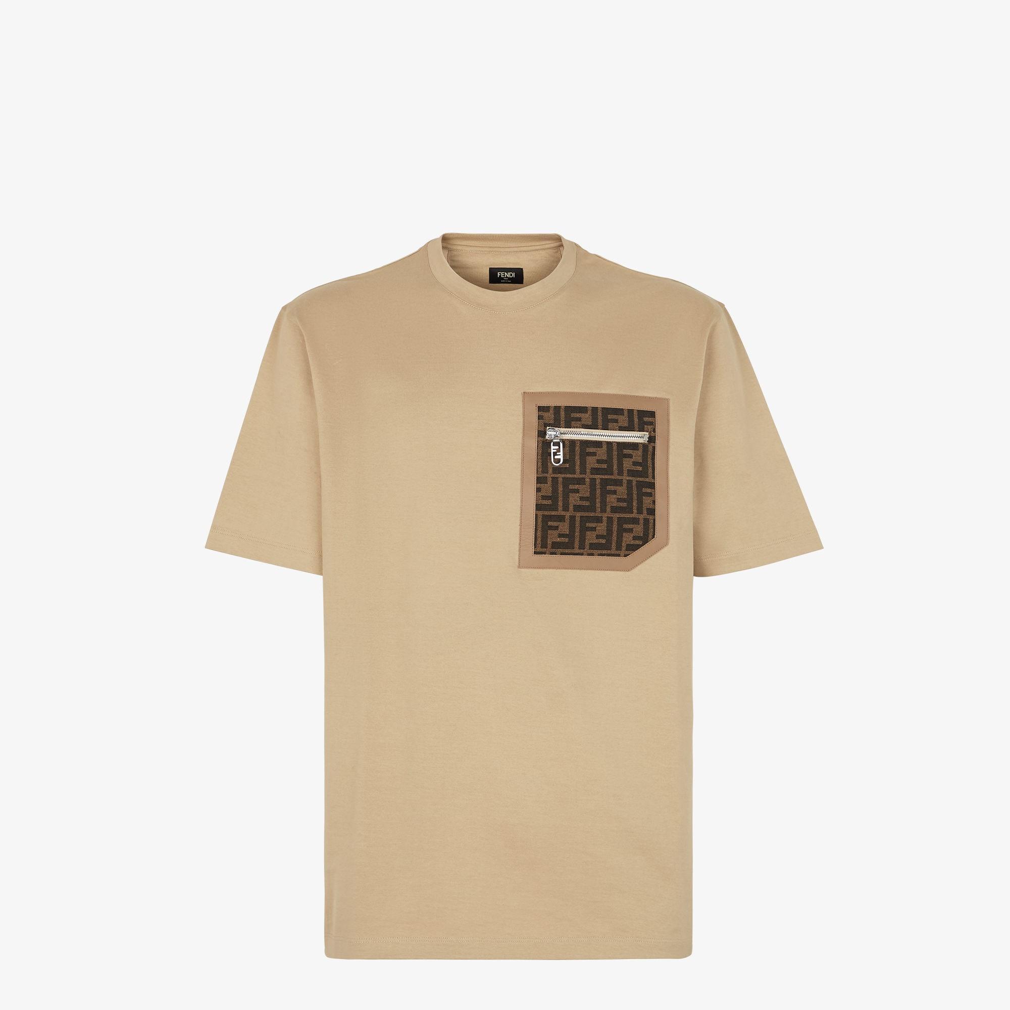 T-ShirtBeige jersey T-shirt Product Image