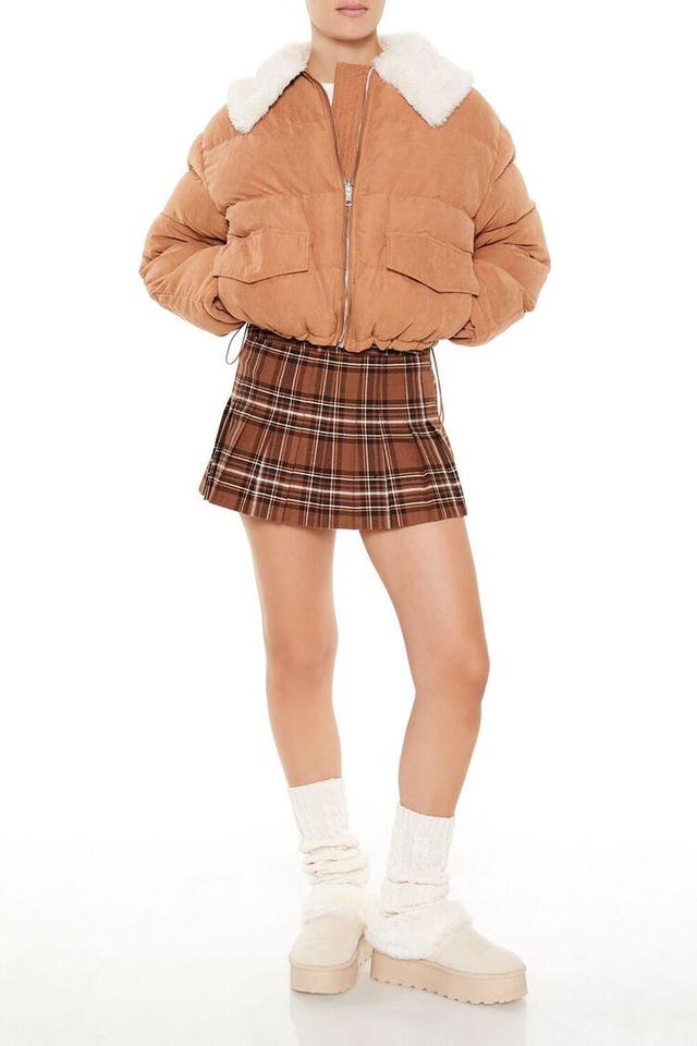 Faux Leather Puffer Jacket | Forever 21 Product Image