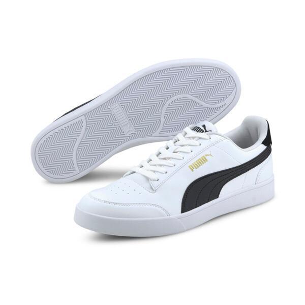 PUMA Shuffle Men's Sneakers in White/Black/Team Gold Product Image