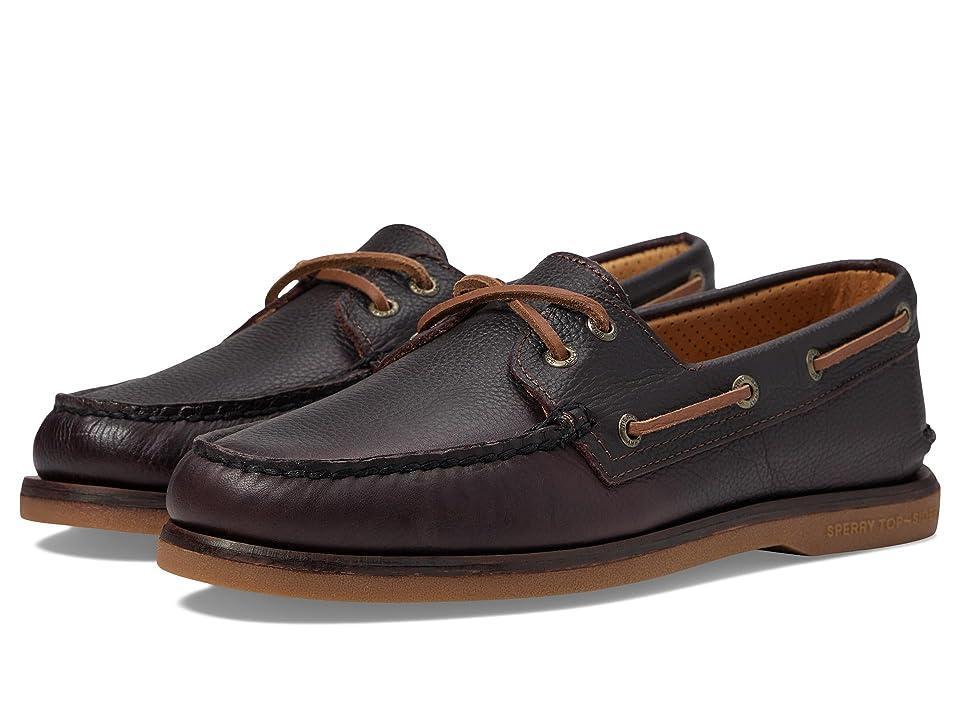 Sperry Gold A/O 2-Eye Tumbled (Brown) Men's Shoes Product Image