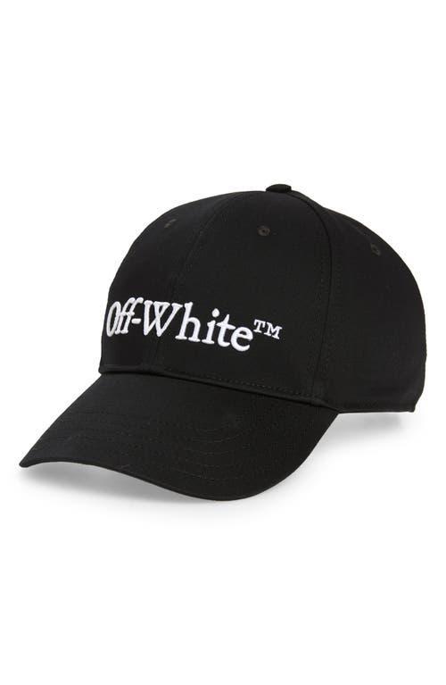 Off-White Embroidered Logo Cotton Drill Adjustable Baseball Cap Product Image