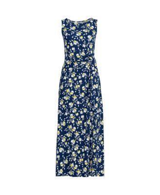 Lands End Womens Sleeveless Tie Waist Maxi Dress Product Image