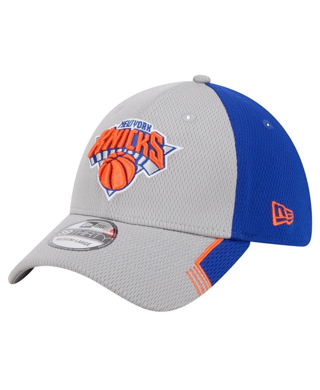 New Era Mens Gray New York Knicks Active Trim 39THIRTY Flex Hat - Gray, Blue Product Image