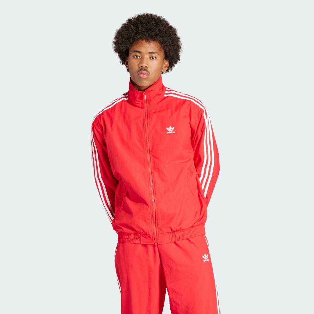 adidas Adicolor Woven Firebird Track Top Better Scarlet M Mens Product Image