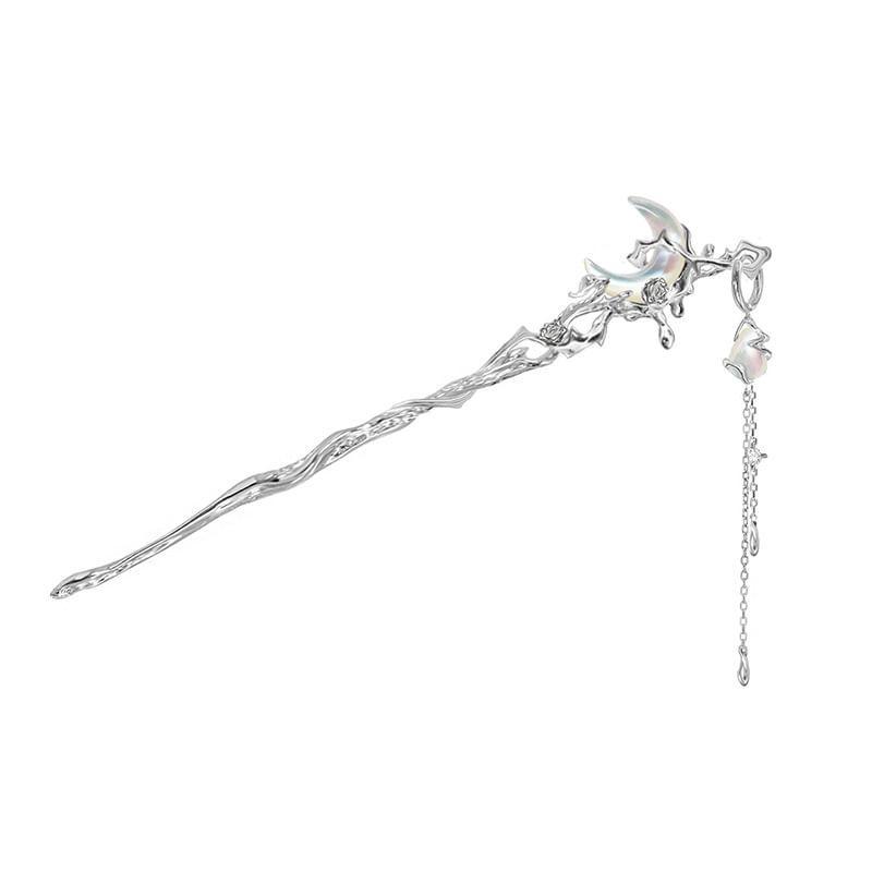 Crescent Moon Chain Metal Hair Stick Product Image