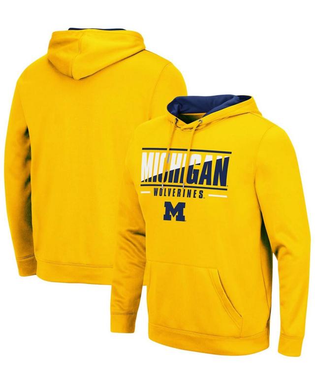 Mens Colosseum Maize Michigan Wolverines Slash Stack 2.0 Pullover Hoodie Product Image